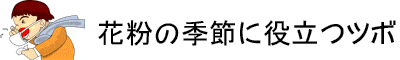 花粉の季節に役立つツボ